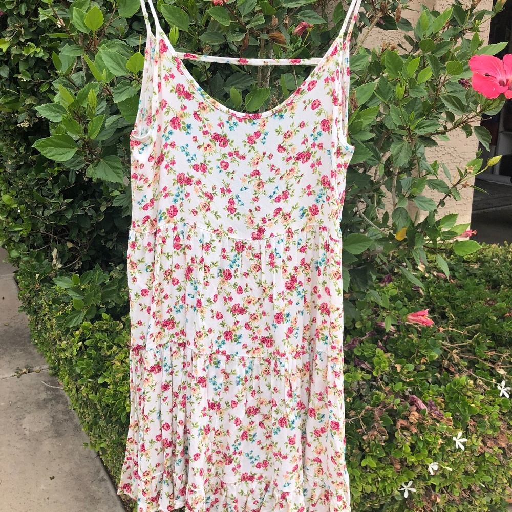 Floral Sundress w/ Spaghetti Straps & Open back
